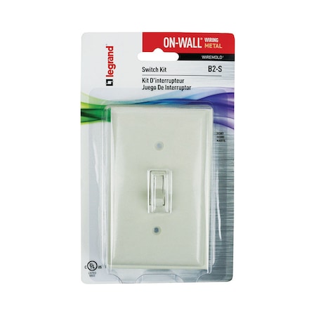 Wiremold Legrand Rectangle Plastic 1 gang Switch Kit Ivory B2S